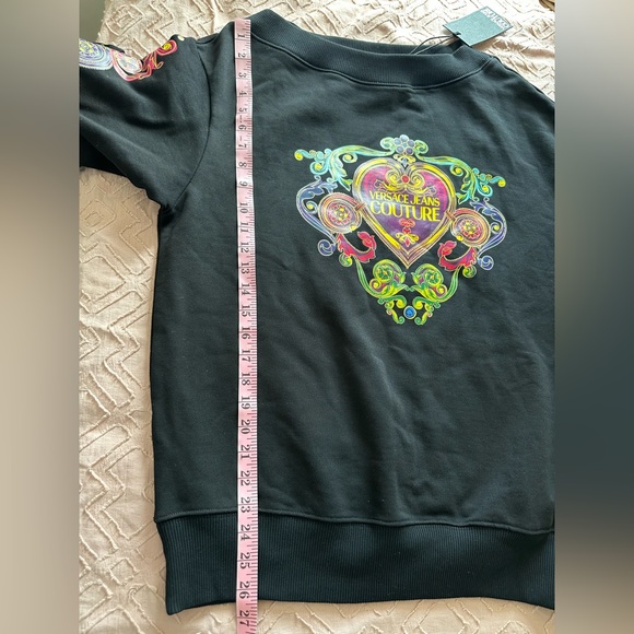 Versace jeans couture women’s Oversized logo print Sweatshirt SizeS - Picture 7 of 15